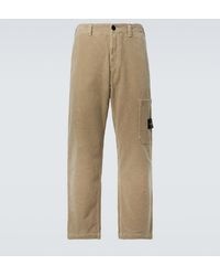 Stone Island - Compass Cotton Corduroy Straight Pants - Lyst