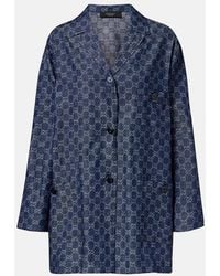 Gucci - Gg Jacquard Denim Shirt - Lyst