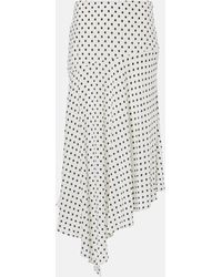 Veronica Beard - Rosemary Polka-Dot Silk-Blend Midi Skirt - Lyst