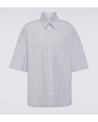 Bottega Veneta - Camisa de algodon a rayas con bordado - Lyst