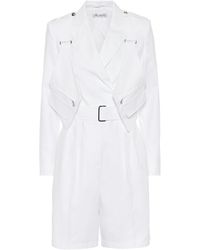 Max Mara Hello Cotton-twill Playsuit - White