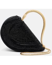 BVLGARI - Serpenti Cuore 1968 Embellished Suede Top-Handle Bag - Lyst