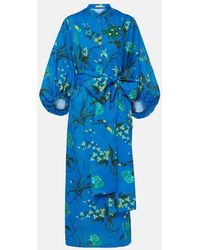 Erdem - Floral Cotton And Linen Midi Dress - Lyst