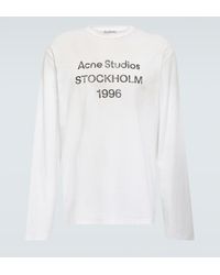 Acne Studios - Top in jersey con stampa - Lyst