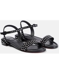 Christian Louboutin - Sweet Jane Strass Boum Suede Sandals - Lyst