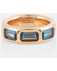 Pomellato - Iconica Ring aus 18kt Rosegold mit London Blue Topas - Lyst