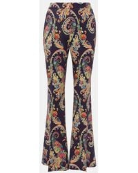 Etro - Paisley High-Rise Flared Pants - Lyst