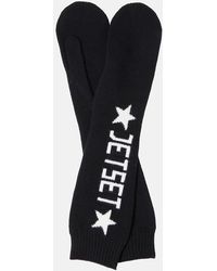 Jet Set - Logo Virgin Wool Mittens - Lyst