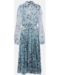 Proenza Schouler - Jones Printed Chiffon Shirt Dress - Lyst