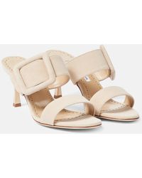 Manolo Blahnik - Gable Suede Sandals - Lyst