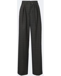 Dries Van Noten - Checked Pleated Wool Wide-Leg Pants - Lyst