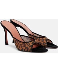 AMINA MUADDI - Alexa 95 Leopard-Print Mesh Mules - Lyst