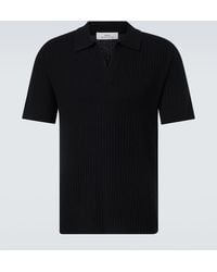 arch4 - Ribbed-Knit Cashmere Polo Shirt - Lyst
