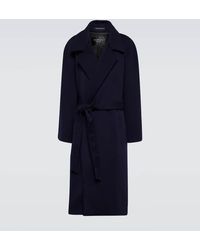 Balenciaga - Cappotto in cashmere e lana con cintura - Lyst
