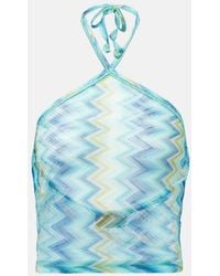 Missoni - Zigzag Sheer Halterneck Top - Lyst
