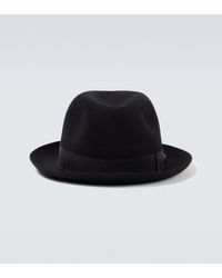 Sombrero Borsalino de Algodón de color Negro para hombre Hombre Accesorios de Sombreros y gorros de 