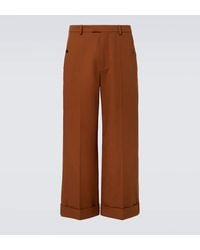 Valentino - Weite Cropped-Hose Aus Baumwoll-Gabardine - Lyst