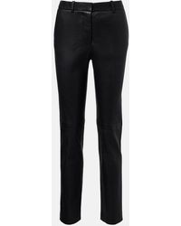 JOSEPH - Coleman Leather Straight Pants - Lyst