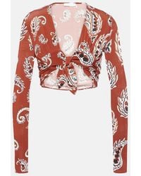 Rabanne - Paisley Crop Top - Lyst