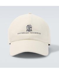 Brunello Cucinelli - Baseballcap Aus Seide, Leinen Und Wolle - Lyst
