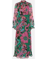 RIXO London - Ferne Floral Georgette Maxi Dress - Lyst