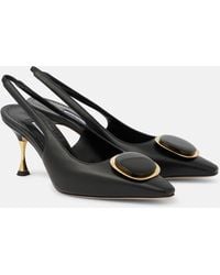 Manolo Blahnik - Chiaran 70 Leather Slingback Pumps - Lyst