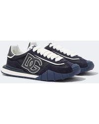 Dolce & Gabbana - Sneakers Dg Aus Canvas Mit Veloursleder - Lyst