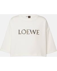 Loewe - Top raccourci Paula's Ibiza en coton - Lyst