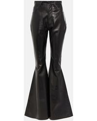 Alaïa - Pantalones Flared De Piel - Lyst