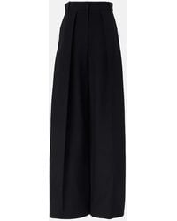 KHAITE - Maris High-Rise Wide-Leg Pants - Lyst