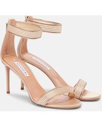 Aquazzura - Sandalen Shimmer 85 Aus Satin Mit Kristallen - Lyst