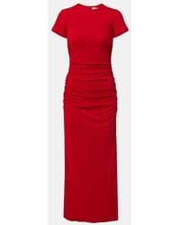 Carolina Herrera - Ruched Midi Dress - Lyst
