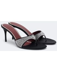 Magda Butrym - Embellished Satin Thong Sandals - Lyst