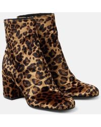Gianvito Rossi - Joelle 70 Leopard-Print Velvet Ankle Boots - Lyst