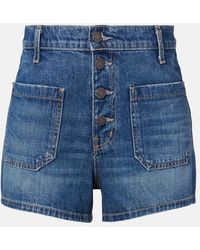 Nili Lotan - Harley High-Rise Denim Shorts - Lyst