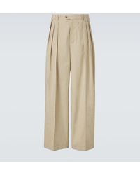 Calvin Klein - Baxter Pleated Cotton Straight Pants - Lyst