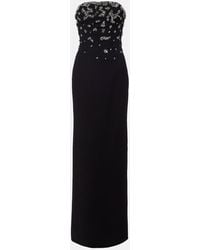 Marmar Halim - Bustier-Robe Aus Crepe Mit Pailletten - Lyst