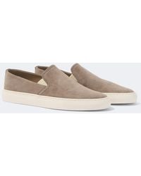 Common Projects - Suede Slip-On Shoes - Lyst