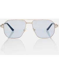 Cartier - Santos De Cartier Aviator Sunglasses - Lyst