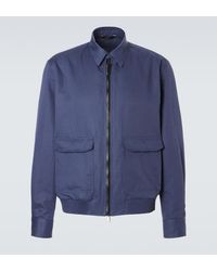 Brioni - Linen And Cotton Blouson Jacket - Lyst