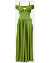 Jonathan Simkhai - Amarantha Draped Jersey Midi Dress - Lyst