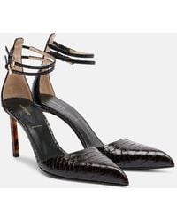 Tom Ford - 90 Snake-Effect Leather Pumps - Lyst