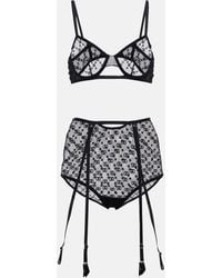 Gucci - gg Star Tulle Lingerie Set - Lyst