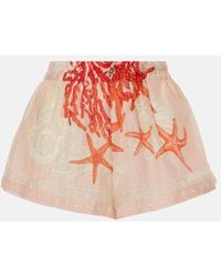 Versace - Shorts Barocco Sea De Algodon Y Seda - Lyst