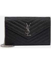 Saint Laurent - Cassandre Matelasse Leather Wallet On Chain - Lyst