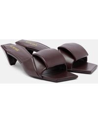 Loewe - Origami Leather Mules - Lyst