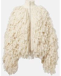 Stella McCartney - Wool Bomber Jacket With Fringes - Lyst