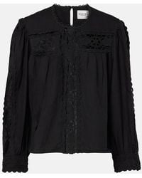Isabel Marant - Valmira Embroidered Linen And Cotton Blouse - Lyst