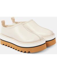 Stella McCartney - Faux Fur-Lined Mule Slippers - Lyst