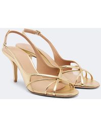 Malone Souliers - Petra Leather And Mesh Slingback Sandals - Lyst